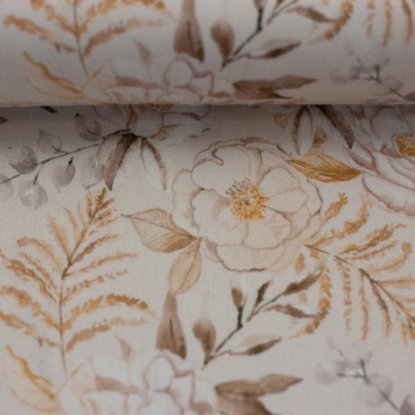 Viskose Sylt in Beige/Brauntönen auf Creme by Christiane Zielinski von Swafing